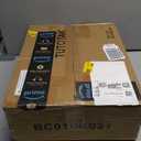 TUTOTAK Bar Cart, Serving Cart  for Home, Microwave Cart, Drink Cart, Mobile Kitchen Shelf with Wine Rack and Glass Holder, Rolling Beverage Cart, Black BC01BK031