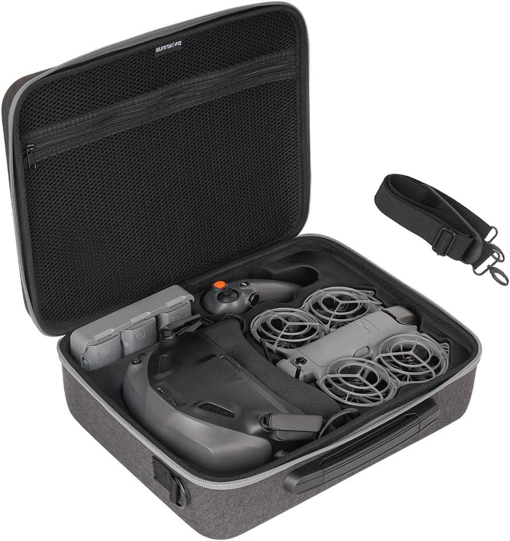 Neo 2 Carrying Case, Portable Storage Shoulder Bag for DJI Neo 2 Drone Accessories, Fits for DJI Goggles N3, RC Motion 3 Controller, 6 batteries, Battery Charger Hub