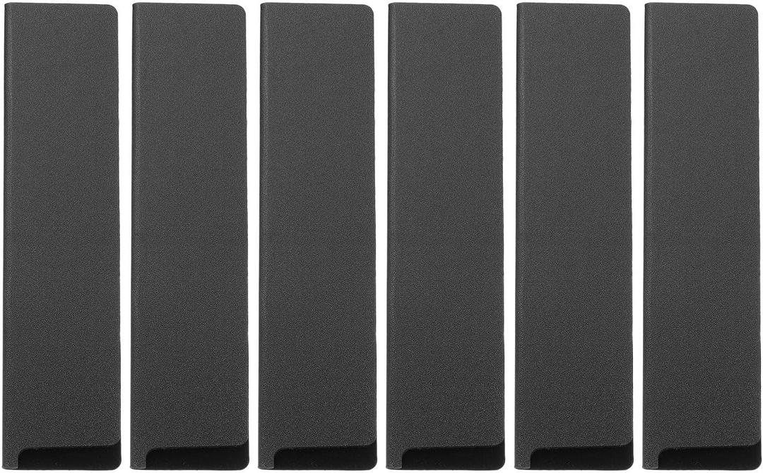uxcell 6 Pcs Knife Tip Guards 9.45"x 2.17" ABS Knife Cover Sleeves Knife Case Blade Protector Universal Knife Sheath for Home Kitchen Knife, Black