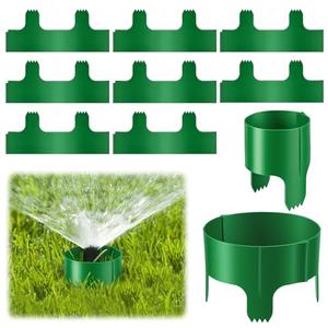 8 PCS Connectable Sprinkler Head Protector Rings, Lawn Light Guards, Plastic Landscape Light and Sprinkler Protectors to Help Reduce Damage from Mowers and Trimmers