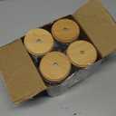 4 Pack Qtip Holder Dispenser with Bamboo Lids - 10 oz Clear Plastic Apothecary Jar Containers for Vanity Makeup Organizer Storage - Bathroom Accessories Set for Cotton Swab, Ball, Pads, Floss