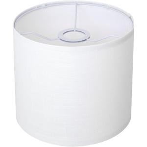 White Linen Small Drum Lampshade, 8.66" Top x 8.66" Bottom x 7.87" High Lamp Shade, Lamp Shade Replacement for Table and Floor Lamps, Pendant Light Handcrafted Lampshade Easy Assembly