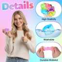 Gemscream 24 Pack Stress Cube with Snowflakes Slow Rising Ice Cube Stress Balls Sensory Squeeze Ball for Anxiety Relief for Party Favors Prizes Goodie Bag Stuffers (Colorful)