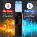 VECYS Hot and Cold Water Cooler Dispenser 3 or 5 Gallon with Child Safety Lock, Built-in Refrigerating Compressor and 304 Stainless Steel Reservoir