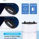 POOLPURE 27002-0100s Pool Filter Cartridge, Compatible with Sta-Rite System 2, Pentair PLM100 D.E. Filter, 100 sq.ft D.E. Filter