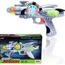 Electric Toy Space Gun, Galactic Infinity Alien Blaster Pistol for Kids Pretend Play with Flashing LED Lights and Blasting Laser FX Sounds