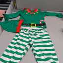 RETSUGO Newborn Baby 1st Christmas Outfit Elf Snowman Christmas Tree Romper 3pcs Set for Baby 0-24months