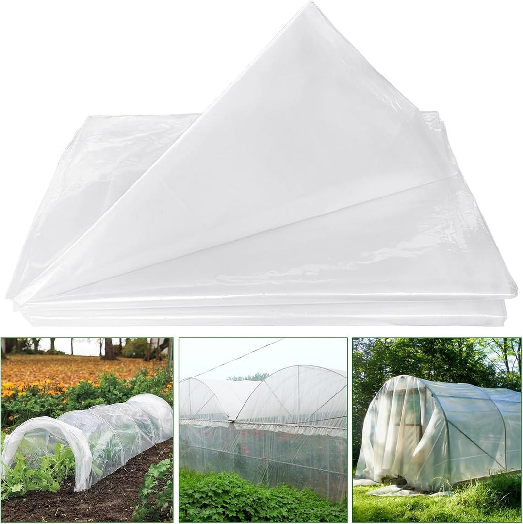 Greenhouse Plastic Sheeting,6 Mil 1326ft Clear Greenhouse Film,Heavy Duty Plastic Sheeting for Farms Greenhouse Garden Floor Protection