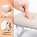 Subay Arm Rest for Nails Tech, Foldable PU Leather Nail Arm Rest for Acrylic Nails Cushion Hand Holder, Hand Rest Pillow Nail Art Accessories Tool for Manicure Pedicure Salon Home Use - Light Brown
