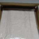 Valea Home Linen Valance for Kitchen Rod Pocket Rustic Farmhouse Crude Window Curtain Valances 18 inch Length for Bathroom Living Room, Natural, 1 Panel