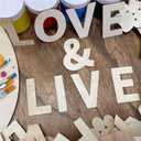 182 Pieces 2-1/2 Inch (2.5") Wooden Letters Craft Wood Letter Unfinished Alphabets with Extras Wall Decor