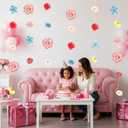 Artificial Flowers Garlands Hanging Flowers Decorations Faux Silk Flora Fake Vines with Hooks for Backdrop Curtain Wall Ceiling Wedding Arch Party Decorations, 6PCS