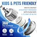 PureAction Shower Head Filter For Hard Water - 7 Settings High Pressure Filtered Shower Head with Filters for Chlorine and Fluoride - Water Softener Showerhead with Filter for Hair and Skin