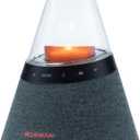 BLUEMAN Bluetooth Speakers Wireless for Home, Candle Holders,White Noise Sounds, TWS Pairing, Real Clear Glass Cover, Decorative Speakers,Designer Artistic Speaker, Grey Green