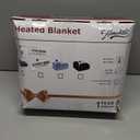 Homemate Electric Heated Blanket Twin - 62"x84" Heating Bed Blankets Throw with 10 Heating Levels 8 Hours Auto Off Fast Heating Over-Heated Protection Ultra Soft Warm Flannel ETL Certified Grey
