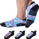 Viasox Ankle Compression Socks for Women & Men 3 Pack, 14 mmHg Support Improves Circulation, Extra Cushioned, S/M