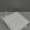 Funmit 6" Louvered Vent Cover 8" x 8" Oversize Outside Dimensions for 6 inches Dia Exterior Wall Vent Hood Outlet Airflow Vent Dryer Air Vent (White)