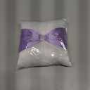 Ring Bearer Pillow Cushion 7.8 x7.8 inch with Satin Ribbon and Rhinestones for Rustic Bridal Wedding Shower Ceremony-Lavender