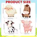 Gemscream 4 Pcs Large Farm Animals Decorations 22.4 Inch Cute Animal Cutouts Cartoon Backdrop for Farm Birthday Party Supplies Baby Shower Decorations Photo Booth Props Gifts