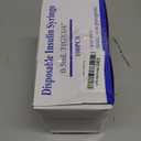 0.5ml Syringe with Cap, 31G 1/4" 6mm 1/2cc Syringes, Disposable Individual Package, Pack of 100