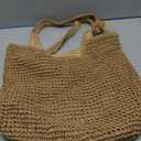 Straw Beach Tote Bag: Large Summer Boho Woven Bags - Rattan Handmade Shoulder Handbags for Women (Brown)