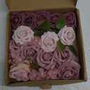 YYHUAWU Champagne Artificial Flowers Box Set Gradient Color Foam and Silk Fake Flowers with Stems for DIY Wedding Bridesmaid Bridal Bouquets Centerpieces Party Home Decoration