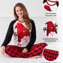 PATPAT Family Christmas Pjs Matching Sets Holiday Jammies Sleepwear Christmas Pajamas for Family Xmas Outfits with Socks (White, XL)