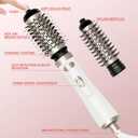Rotating Hair Dryer Brush, 3-in-1 Detachable Round Hot Air Spining Brush Set with 2 Brushes (2" & 1.5"), Negative Ionic Blow Volumizer, 2 Speeds Rotating Hot Air Brush for Curl,Straight,Dry