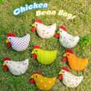 8PCS Chicken Bean Bags Toss for Kids, Nylon Cornhole Bean Bags for Tossing with 1 Carry Bag, Hen Bean Bags for Cornhole Toss Game Set, Party Favor, Carnival Game, Outdoor Toys Supplies
