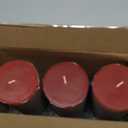 3 Packs 2.8x6 Inch Red Pillar Candles, Unscented Dripless Long Burning Colored Cylinder Candles for Home, Wedding, Party, Dinner Table Emergency Power Outage