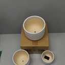 Docrin Plant Pots Indoor with Drainage: 6.4+5.3+4 Inch Ceramic Flower Pots for Plants - Set of 3 Modern Decorative Planters for House/Office/Gift - White Honeycomb