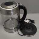 TOPZEE 1.7L Glass Electric Kettle for Coffee & Tea, Hot Water Boiler with 6 Preset Temperatures, Keep Warm and Memory Function, Auto Shut-off & Dry Boil Protection, BPA Free, Rapid Boil, 1500W, Silver