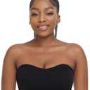 Zimcti Strapless Bras for Women Comfortable Non-Slip Silicone Bandeau Bra Seamless Tube to Bralette (XX-Large, Black)