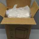 TIPGO Bathroom Trash Can with Lid, 2.1 Gallon / 8 Liter Small Garbage Can, Press Top Bin, Stainless Steel Wastebasket with Pop-Up Lid for Bedroom, Living Room, Office (Cream)