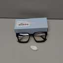 livho Oversized Eyewear Frame for Woman and Men - Rectangle Fashion Glasses for Computer, Chic Preppy Frame (All Black)