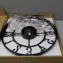 Wall Clock Battery Operated,Silent Non Ticking Modern Rustic Metal Small Clocks for Living Room/Bedroom/Office/Kitchen/Farmhouse Home Decor-12IN(Arabic Number-Black)