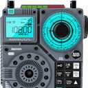 Portable Shortwave Radio with 5W Bass Sound, AIR/AM/FM/VHF/SW/WB Worldband Radio with Bluetooth and APP Control, 2000mAh Rechargeable Battery with 9.85 Ft Wire Antenna,Flashlight,Recording