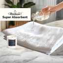 Greenfound White Bath Towels 5-Pack, Super Absorbent Family Bath Towel Set for Bathroom, Pool & Gym, Gentle Quick-Dry Fabric for Adults, Children & Pet Dog, Perfect for Everyday Use, Hotel & SPA