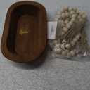 Kathfly Prayer Dough Bowl Wood Decorative Bowl with Cross and Cards Christian Gifts 58 Inch Wooden Rustic Prayer Bread Religious Spiritual Gifts for Blessing Farmhouse Entryway