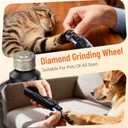 Electric Dog Nail Grinder: 5-Speed Quiet Dog Nail Trimmer with LED Light, Adjustable Safety Guard, Rechargeable Cordless Design for Small to Large Dogs & Cats(Black)