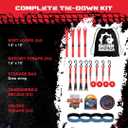 GearAmerica Heavy Duty Ratchet Straps 1.6 x 15 Tie Down Kit for Cargo, Trucks, Motorcycles - 1823 lbs Break Strength with Soft Loops, Rubber Coated S Hooks w/Safety Clip, Spring Release, Carry Bag (Red)