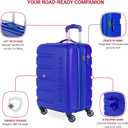 SwissGear 7366 Signature Hardside Expandable Luggage with Spinner Wheels, TSA Lock, Cup-Holder, Cobalt, 2-Piece Set (19/27)