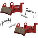 DYISLAND MT600 Electric Bike Disc Brake Pad Two Pairs, Suitable for DYISLAND LD-200PLUS LD4X-600 (red/ Semi-Metallic)