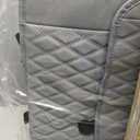 Gray High-Density Nappa Leather Automotive Car Seat Covers Full Set