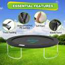 Trampoline Pad, 10FT 12FT 14FT Trampoline Replacement Safety Pad, Universal Trampoline Pads, Spring Cover, Waterproof, Tear Resistant, Round Arch Trampoline Parts for Kids
