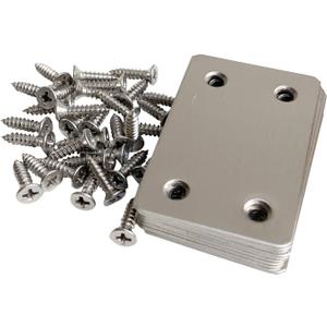 2.4 x 1.5 Inch Metal Flat Straight Brace Bracket 1.2 MM Thickness Metal Flat Straight Mending Plates Fixing Corner Brace 12 Pcs for Furniture, Wood, Shelves, Cabinet