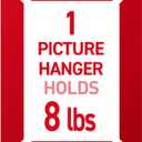 Command 8 lb Jumbo Universal Picture Hanger, 3 Frame Hangers and 8 Command Strips for Sawtooth, D-Ring, Wire, Keyhole and Other Frames, Damage-Free Hanging for Home Decor