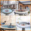 Bird Bath Heater for Outdoors with Water Pump in Winter, Deicer for Birdbaths with Thermostatically Controlled and 3.3ft Long Cord, Pond De-icer 70W for Patio Yard Various Bird Baths