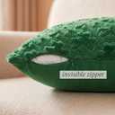 Vermeyen St Patricks Day Pillow Covers 18 x 18 inch Set of 2 3D Embroidered Shamrock Pillow Soft Plush Faux Fur St Patricks Day Decorations for SOFE Bedding Holiday