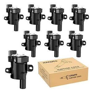 Round Ignition Coil Pack Compatible with V8 4.8 5.3 6.0 Chevy Silverado 1500 2500 Tahoe Suburban Express Avalanche GMC Sierra Yukon XL Savana Escalade, 2001 2002 2003 2004 2005 2006, D585 C1251 UF262
